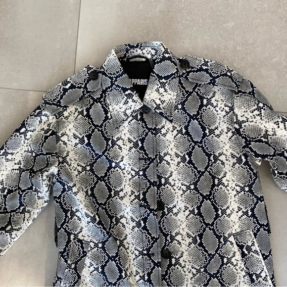 NWT APPARIS INGRID PYTHON TRENCH COAT - Picture 4 of 15